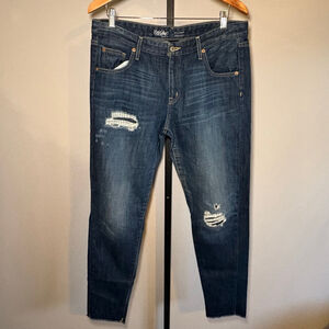 Women's Mossimo Blue Distressed‎ Boyfriend Jeans Size 10